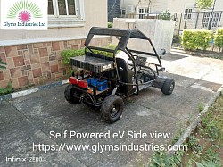Self Powered Electric Car: Rear View